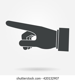 Hand with pointing finger icon