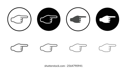 Hand with pointing finger icon simple vector symbol