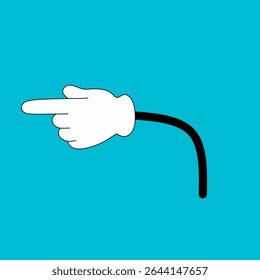 hand with pointing finger icon vector