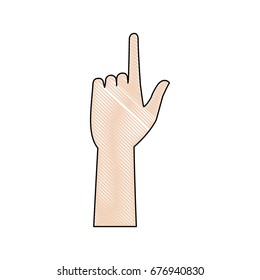 hand pointing finger up index gesture icon