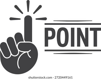 Hand pointing with finger isolated on transparent background with light bulb idea