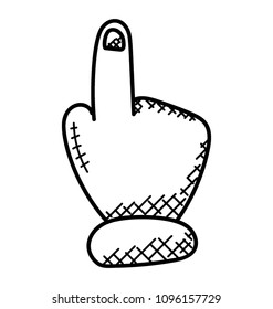 Hand with pointing finger and opened thumb concept of indicating interface, 
