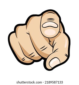 Hand Pointing Finger Vector Graphic Illustration