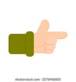 hand pointing. finger pointing. vector illustration