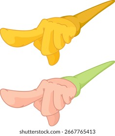 MÃO APONTANDO PARA FRENTE COM O DEDO INDICADOR