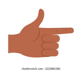 icono de apuntar con la mano en fondo blanco