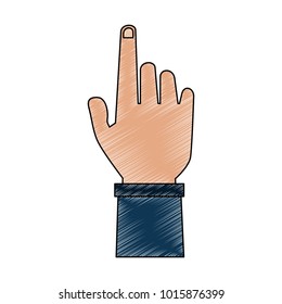 Hand pointing up icon vector illustration graphic design