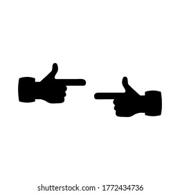 hand pointing icon vector illustration logo template