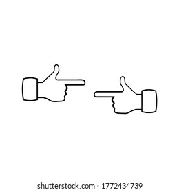 hand pointing icon vector illustration logo template