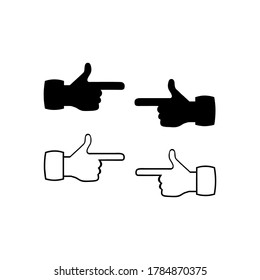 hand pointing icon vector illustration logo template 