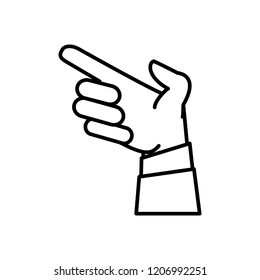 hand pointing with index finger