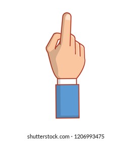 hand pointing with index finger
