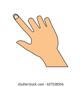 hand pointing with index finger icon image 
