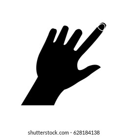 hand pointing with index finger icon image 