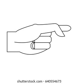 hand pointing with index finger icon image 