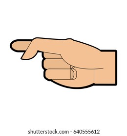 hand pointing with index finger icon image 