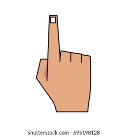 hand pointing with index finger icon image