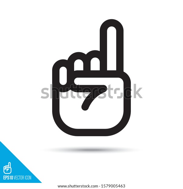 Hand Pointing Index Finger Line Icon Stock Vector Royalty Free 1579005463 Shutterstock 2455