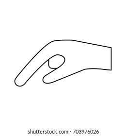 hand pointing with index finger sideview icon image 