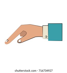 hand pointing with index finger sideview icon image 