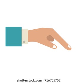 hand pointing with index finger sideview icon image 