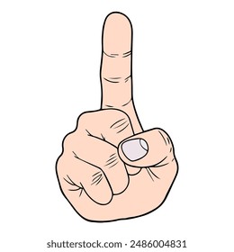 hand pointing with index finger,top view