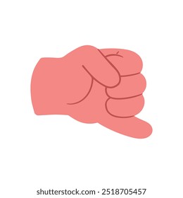 Hand, pointing, leaning, grasping, clenching, holding, different arm action, gesture symbol, different hand gestures, signs shown with palm and fingers isolated on background flat vector illustration.