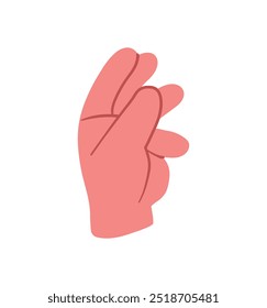 Hand, pointing, leaning, grasping, clenching, holding, different arm action, gesture symbol, different hand gestures, signs shown with palm and fingers isolated on background flat vector illustration.