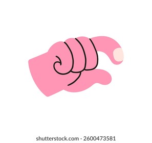 Hand, pointing, leaning, grasping, clenching, holding, different arm action, gesture symbol, different hand gestures, signs shown with palm and fingers isolated on background flat vector illustration.