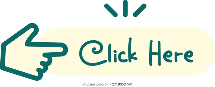 Hand pointing left to a click here text box