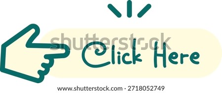 Hand pointing left to a click here text box