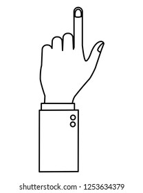 hand pointing out