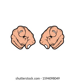 hand Pointing Right and Left vector design inspirations