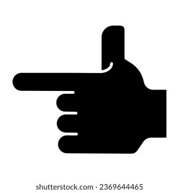 Hand pointing right solid icon. Direction vector illustration isolated on white. Pointer glyph style design, designed for web and app. Eps 10