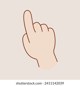 Hand Pointing, Hand Sign Fingers, gesture, hand icon Vector Illustration