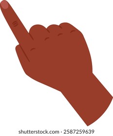 Hand Pointing To Something Vector Illustration