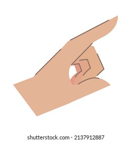 hand pointing somewhere icon isolated