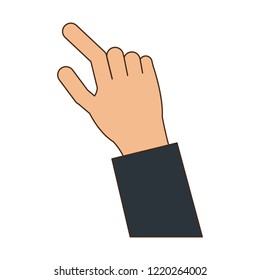 Hand pointing symbol