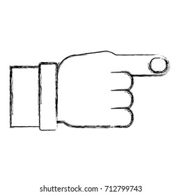 Hand pointing symbol