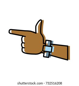Hand pointing symbol