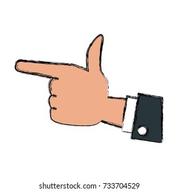 Hand pointing symbol