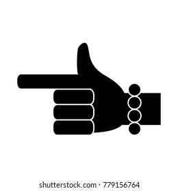 Hand pointing symbol