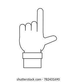 Hand pointing symbol