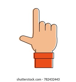 Hand pointing symbol