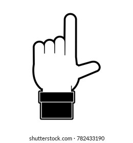 Hand pointing symbol