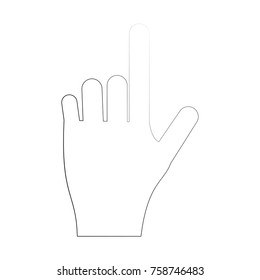 Hand pointing symbol icon vector illustration graphic design
