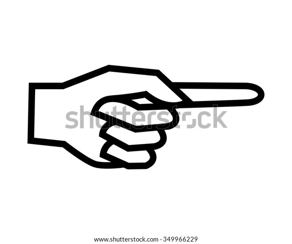 Hand Pointing Symbol Target Sign Finger Stock Vector (Royalty Free ...