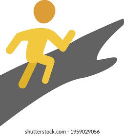 Hand pointing at target Concept, Reaching the Goal with Human Resource Vector Icon Design, Business Plan Accomplishment Symbol, Measurable Objectives Sign, Goal and Motivation Stock illustration