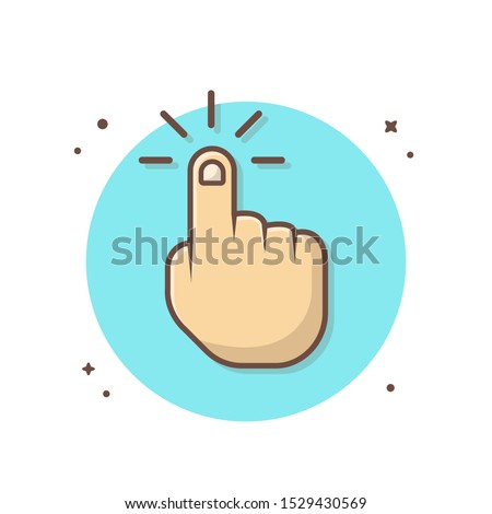 Hand Pointing Vector Icon Illustration. Hand Icon Concept White Isolated. Flat Cartoon Style Suitable for Web Landing Page, Banner, Sticker, Background