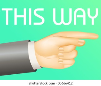 Hand Pointing - Vector Illustration